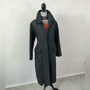 COS Black Belted Wool Coat Long Oversized Size 6
